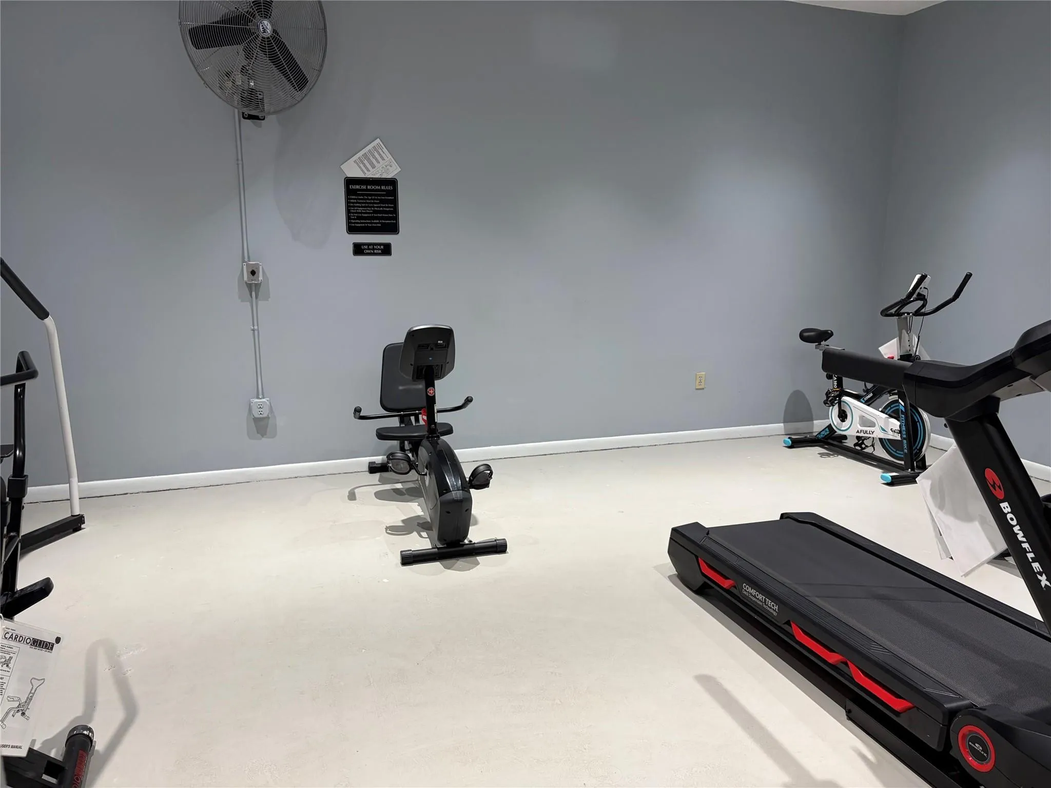 Exercise room at the club house