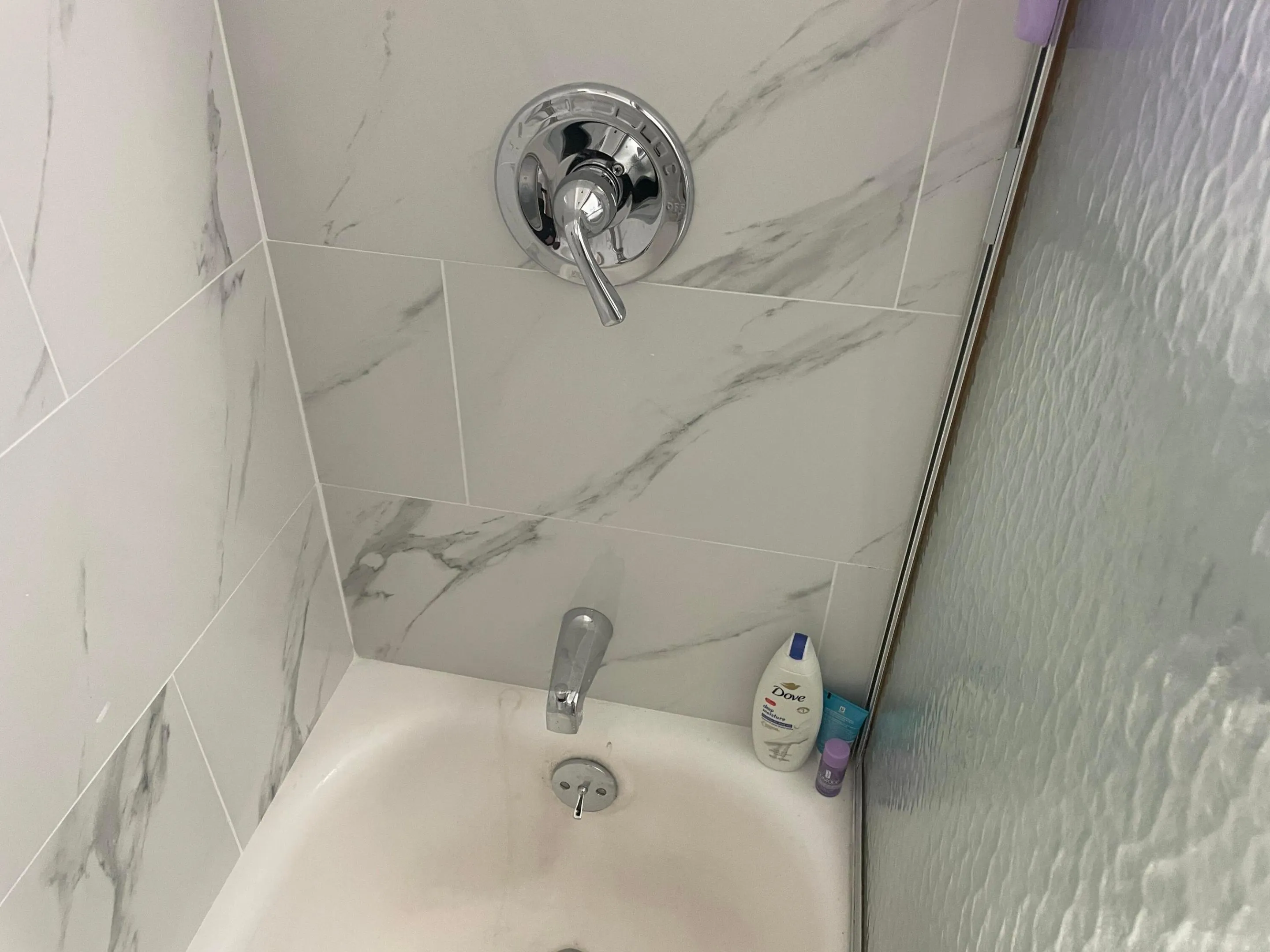 New tile in bath