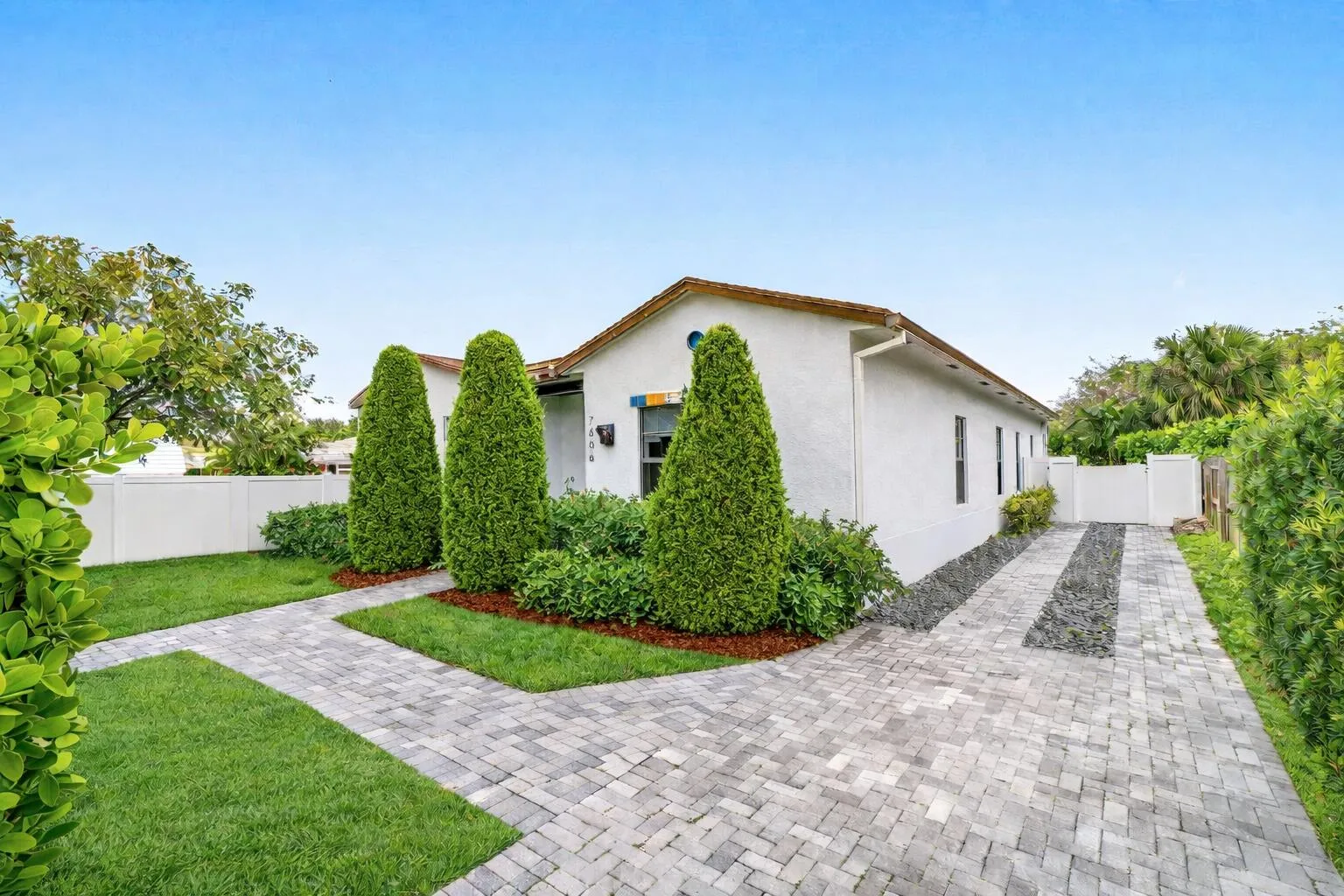 Entrance to Residence with Long Driveway