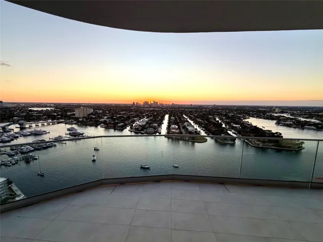 Sunset view from terrace
