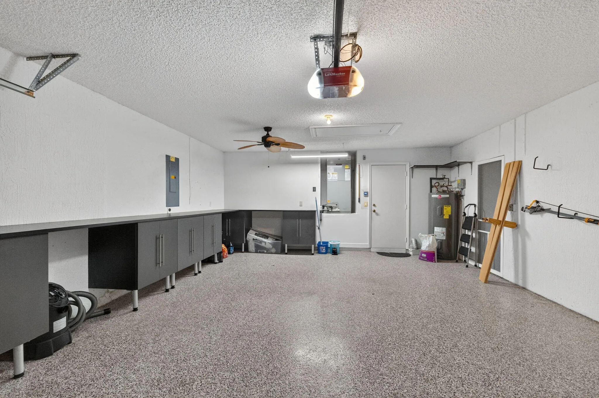 Garage with Epoxy floor & EV charger