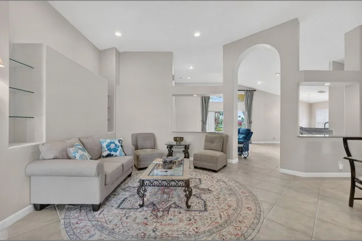 Living room looking at family room