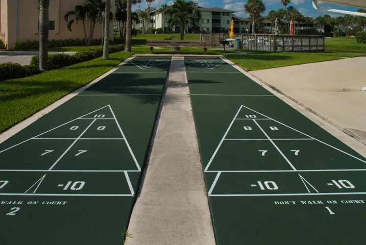 SHUFFLEBOARD COURTS....