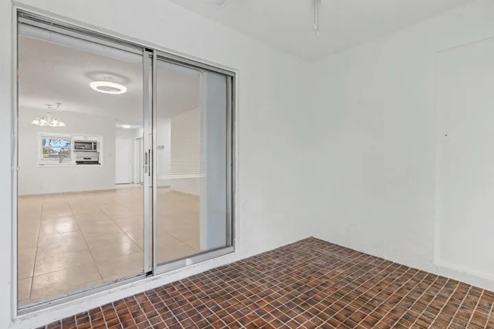 Looking from patio to front door