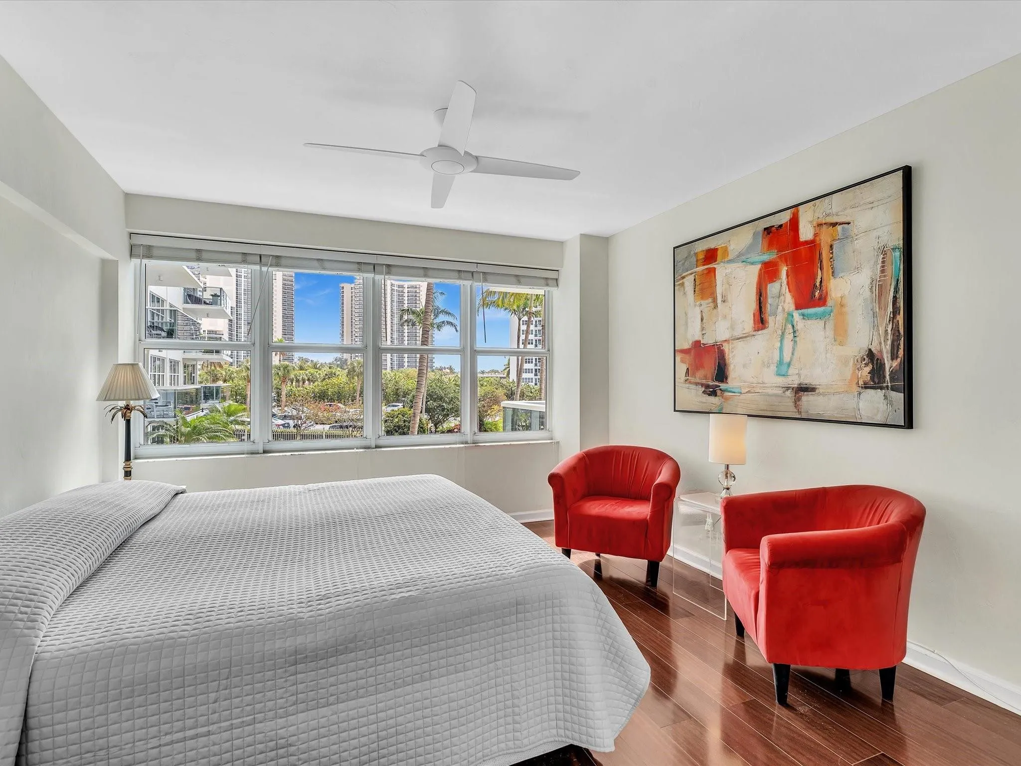 Sitting area in bedroom
