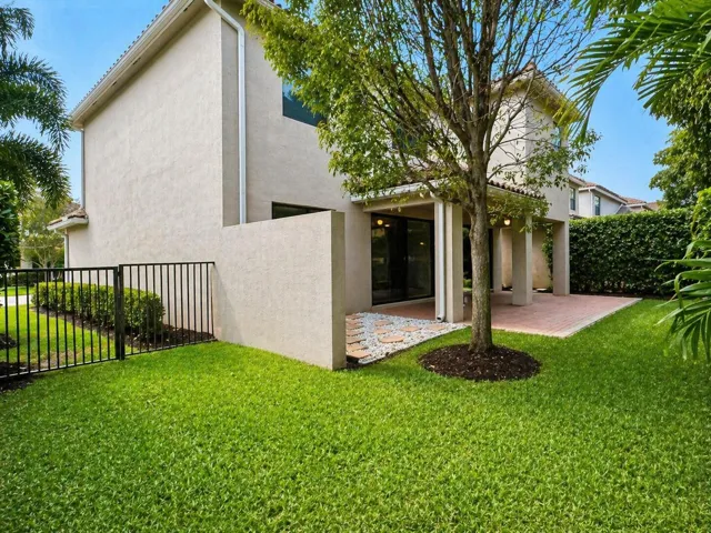 Back yard and house new