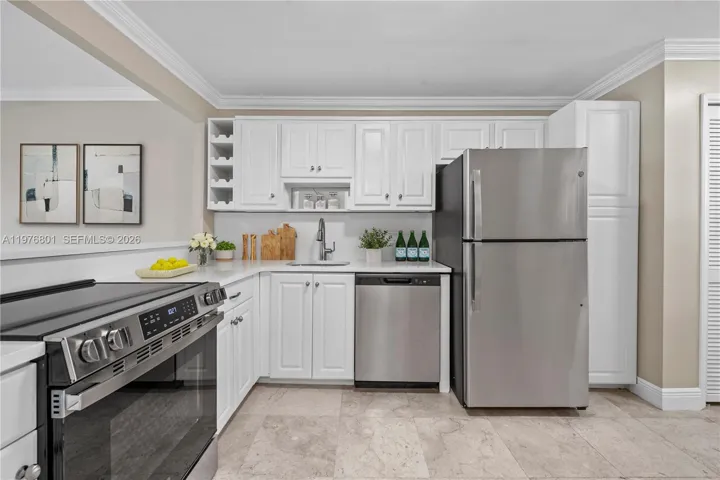 Kitchen with new stainless appliances