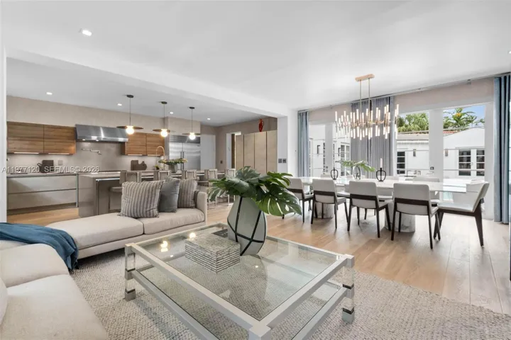 Informal Living Room + Dining Room + Kitchen Combination