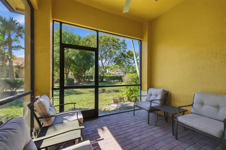 Patio facing garden