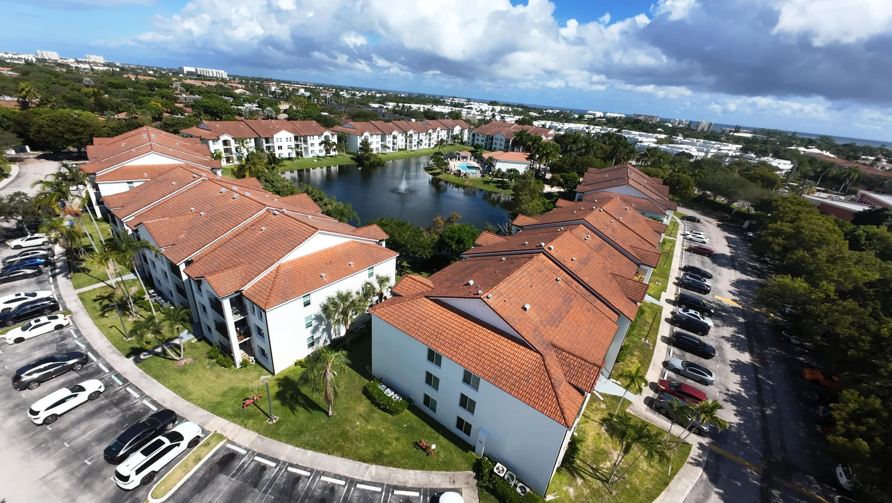 drone view of community