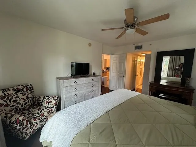 master bedroom with walk in closet