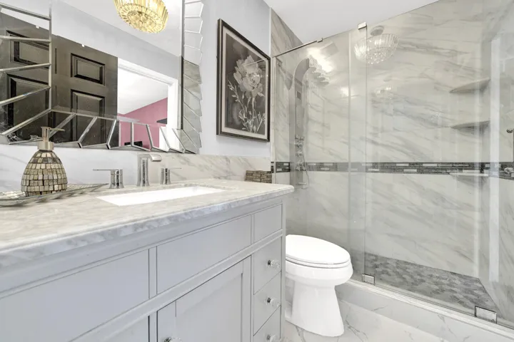 Upgraded Secondary Bathroom with Frameless Shower