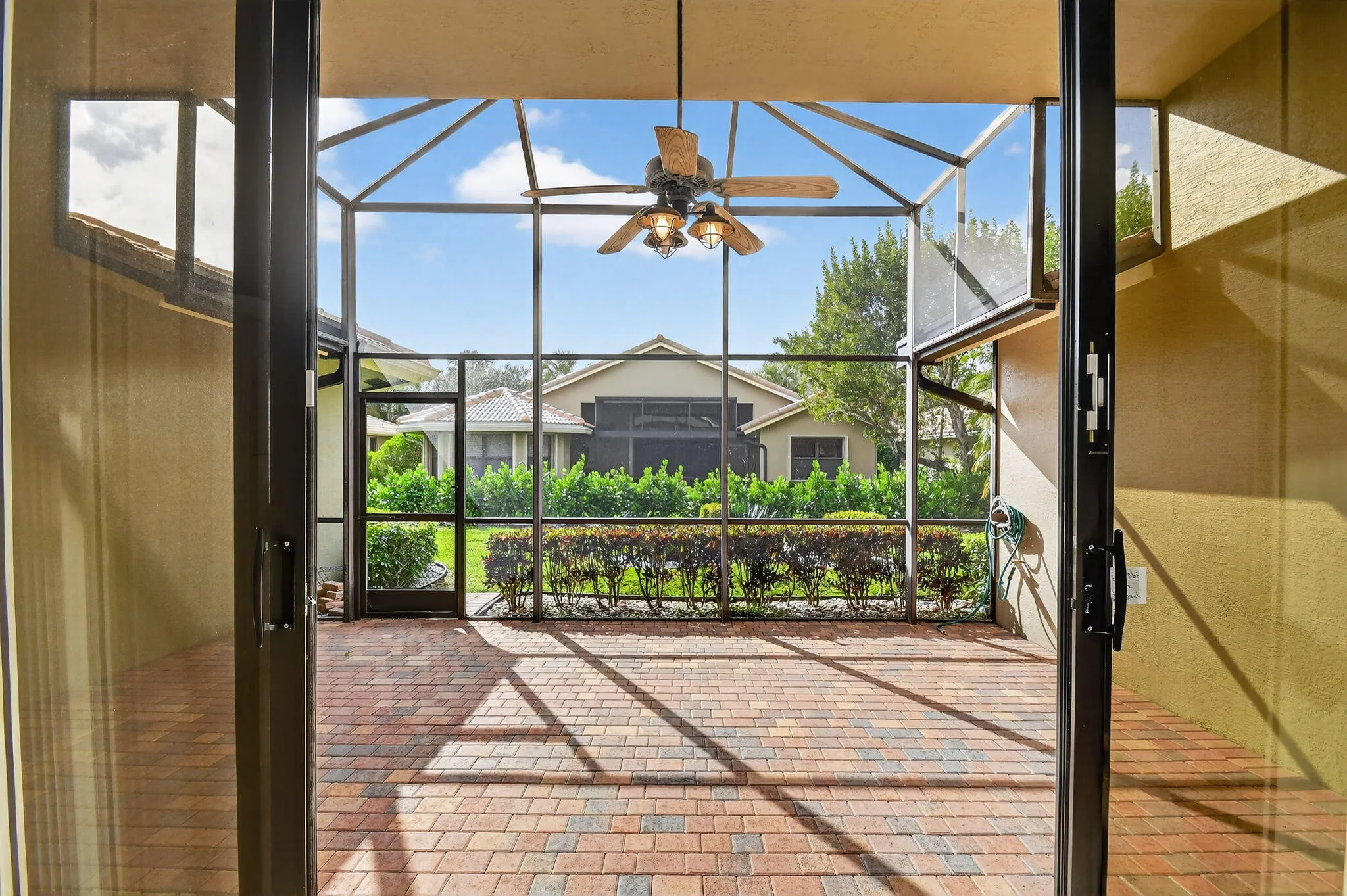 screened and partially covered lanai