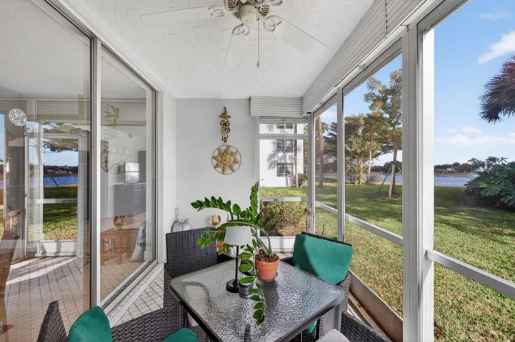 spacious 3 bedroom corner unit with relaxing lake views from the screened in patio