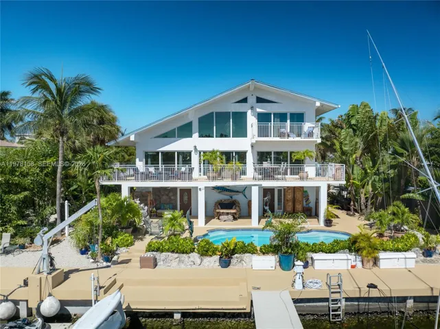 Canal side view of home