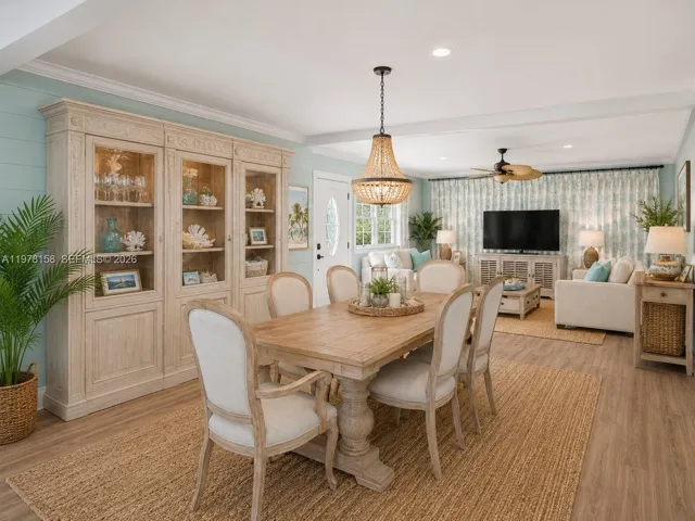Virtual Renovation Concept:Dining area 1st floor -Rendering Showing One Possible Design Concept