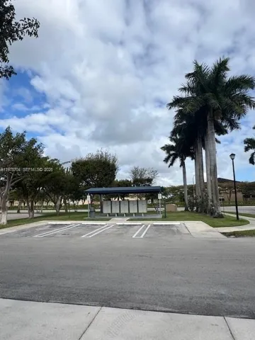 Mailbox area and parking