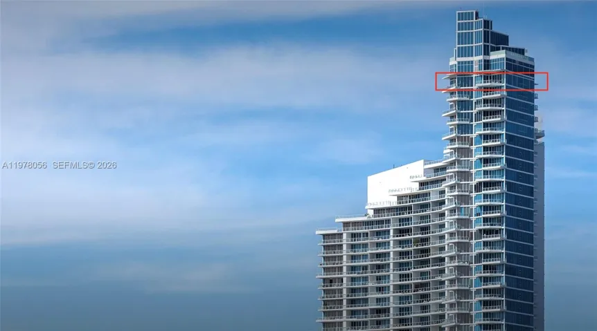 Panoramic of building. 47 is top floor