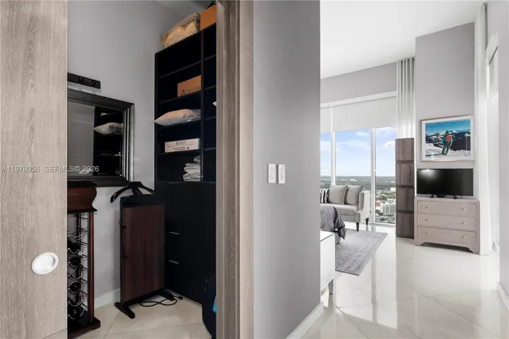 Spacious walk in closet