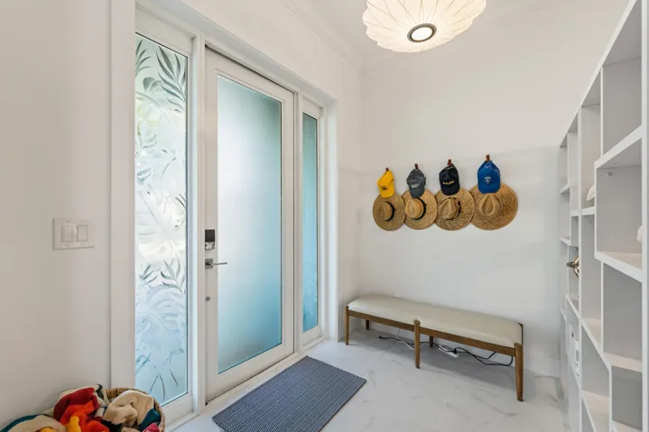 Etched glass sidelights
