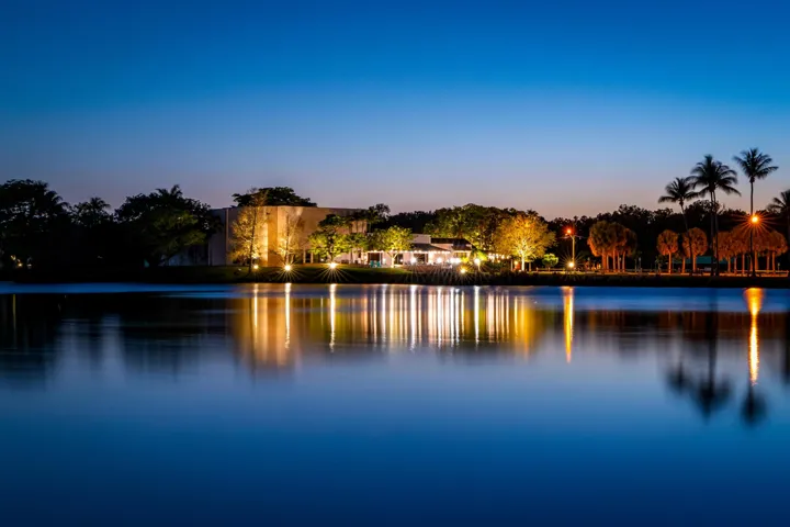 view across the lake
