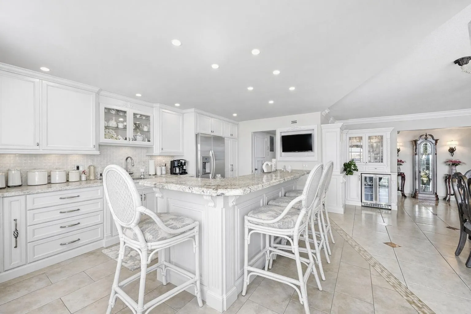 This is to show you how an update kitchen could look white. Virtually staged.