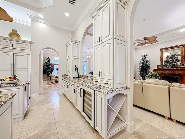 wine cooler, more space to work with.