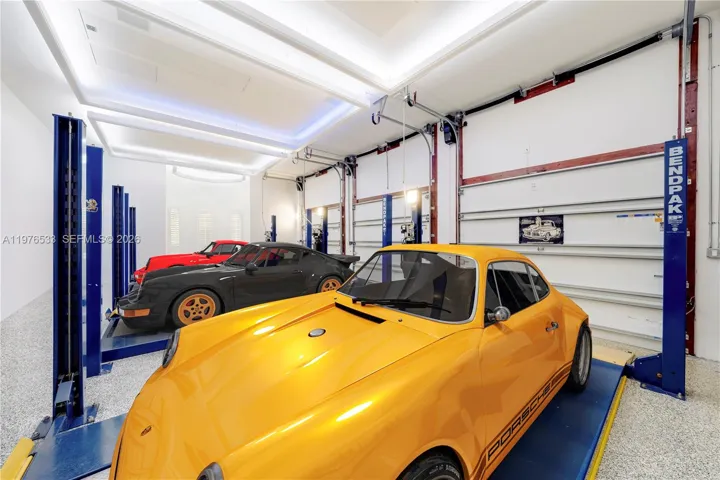 collector's garage with split A/C