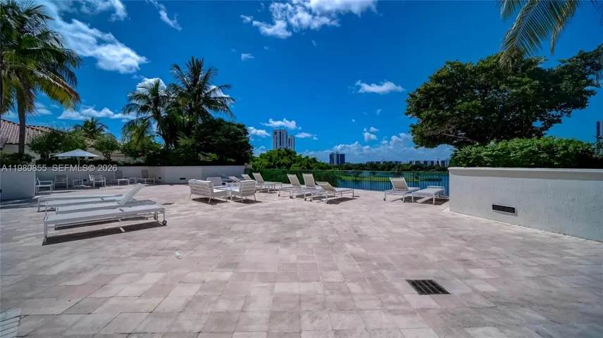Pool area view to the golf course