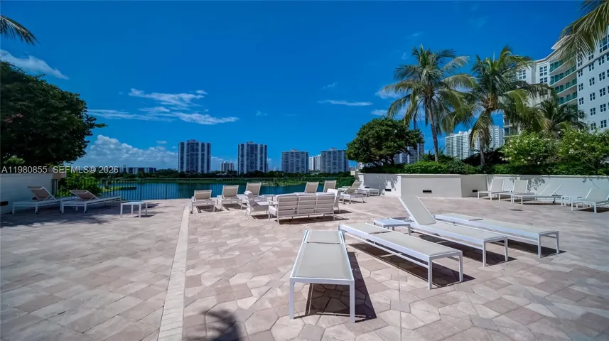 Pool area view to the golf course