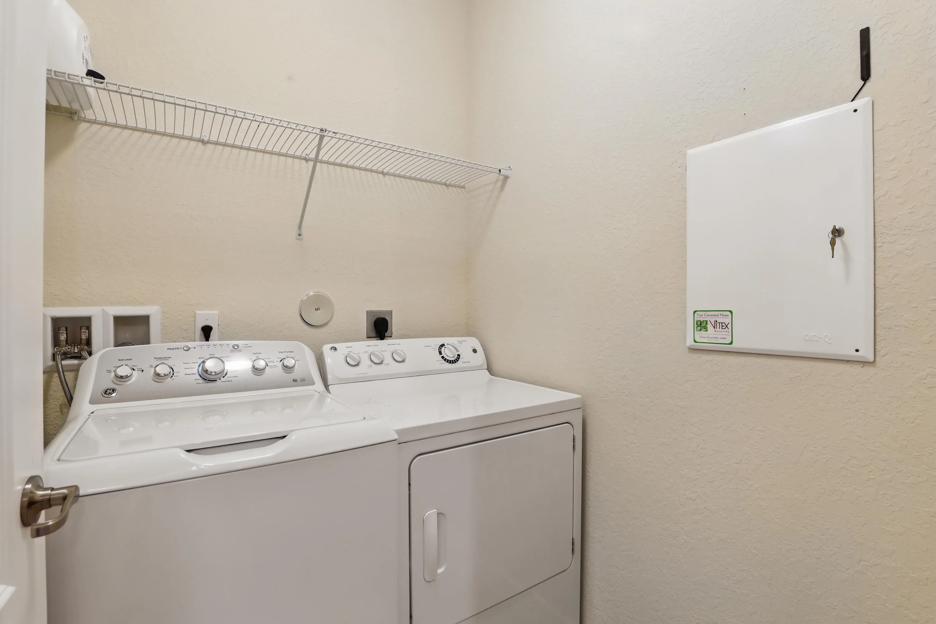 Upstairs laundry area
