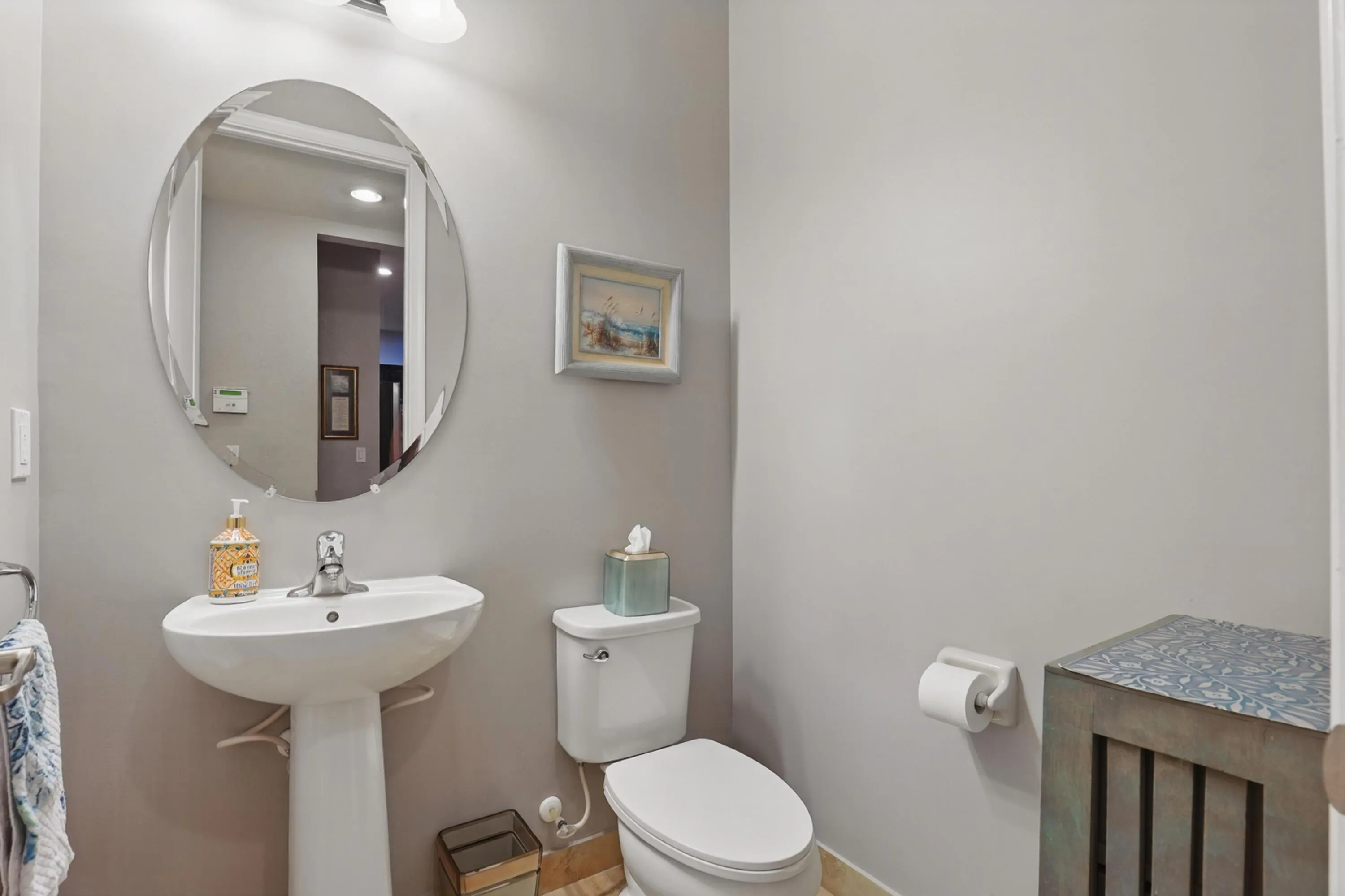 First floor powder room