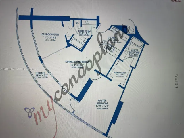Unit floor plan.