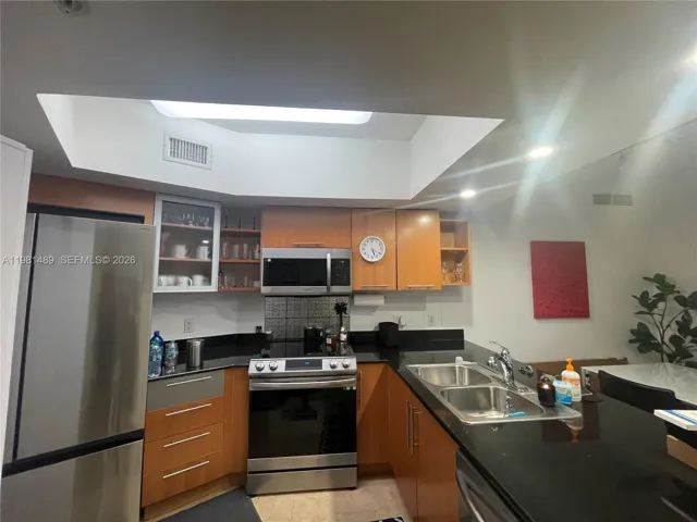 Open kitchen.
