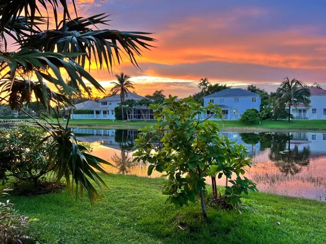 Spectacular sunset from the rear view of 803 Vista Meadows Dr Weston, manicured with lush fruit trees planted with Avocados, Mangos, etc. A joy to entertain throwing an outside BBQ for family/friends, or enjoying a sunrise Kayak trip down the lake, by your self, or with loved ones. See VIDEO LINKS IN 2ND PHOTO