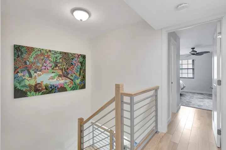upstairs