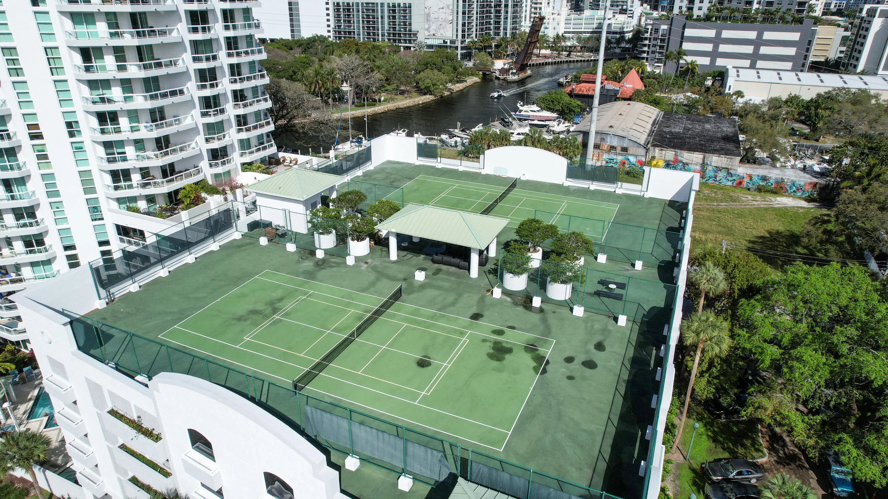 Rooftop Tennis court