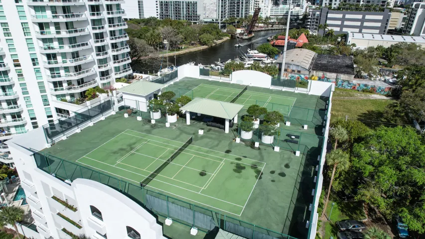 Rooftop Tennis court