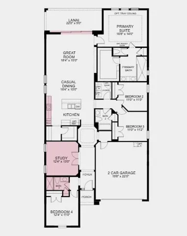 Additional Highlights Include: Gourmet kitchen, study in place of flex, pocket sliding door at great room, shower in place of tub at bath 3, door at primary closet to laundry, 8' interior doors, and whole house impact windows.