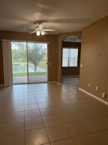 Living area sliding door