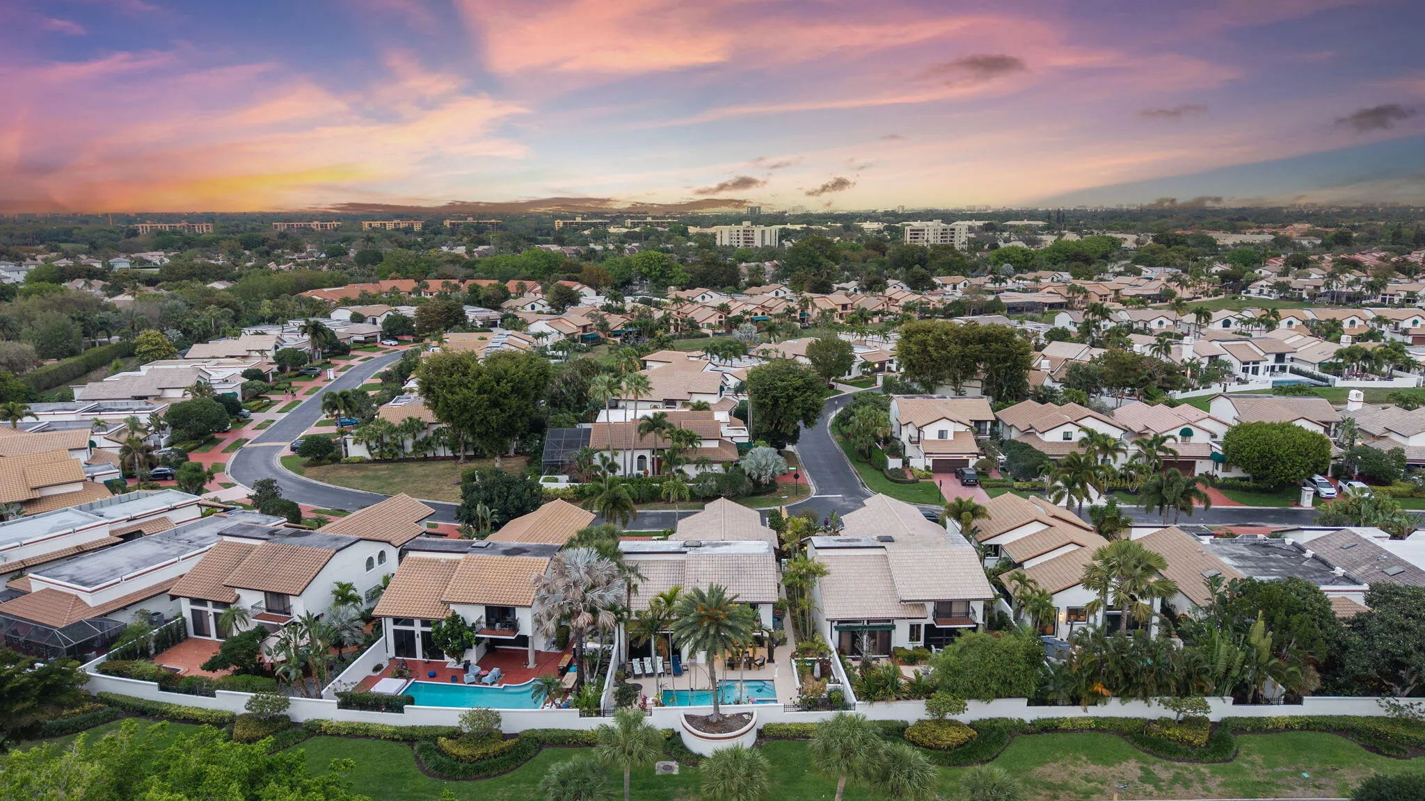 Twilight Aerial View