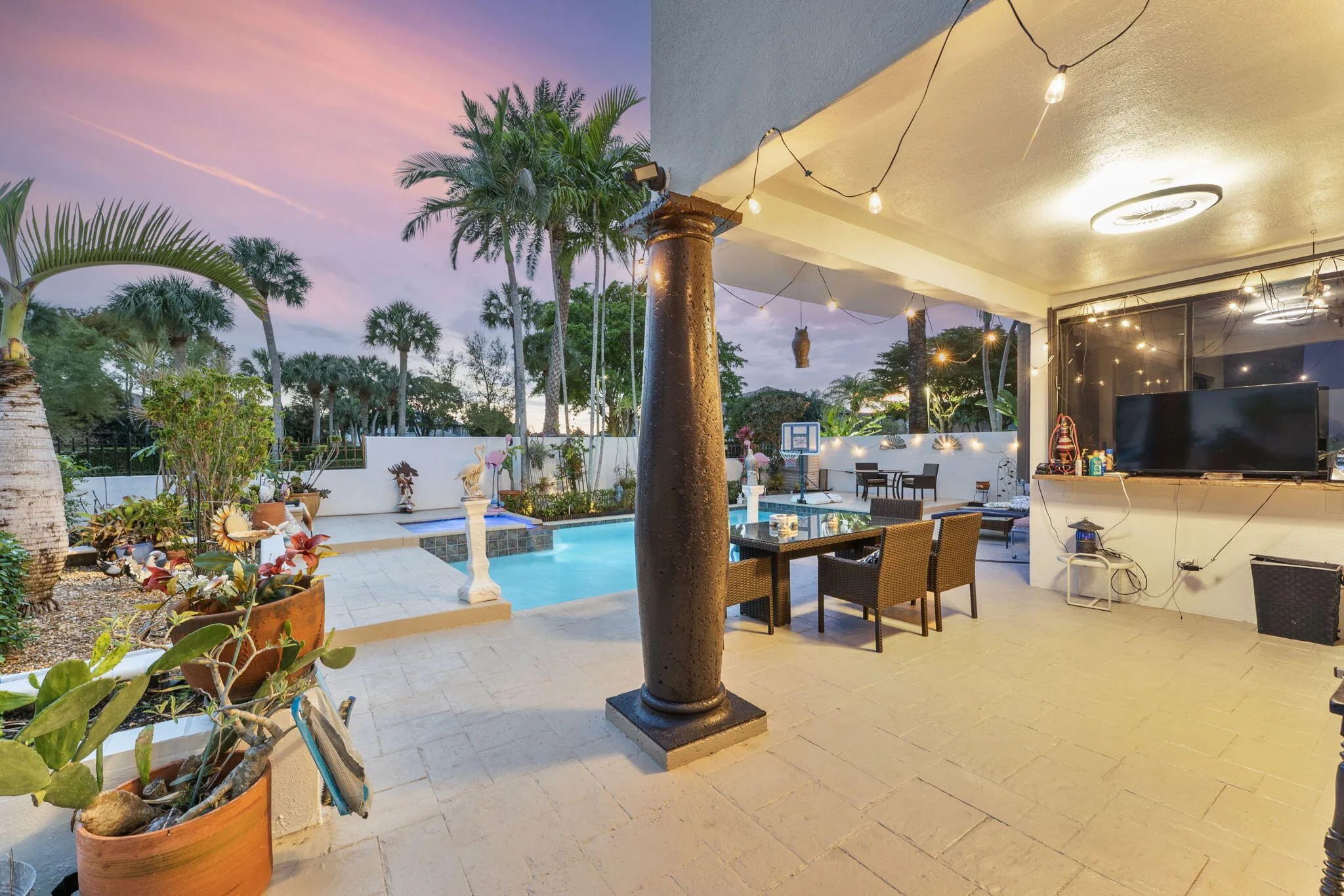 Twilight Pool Area