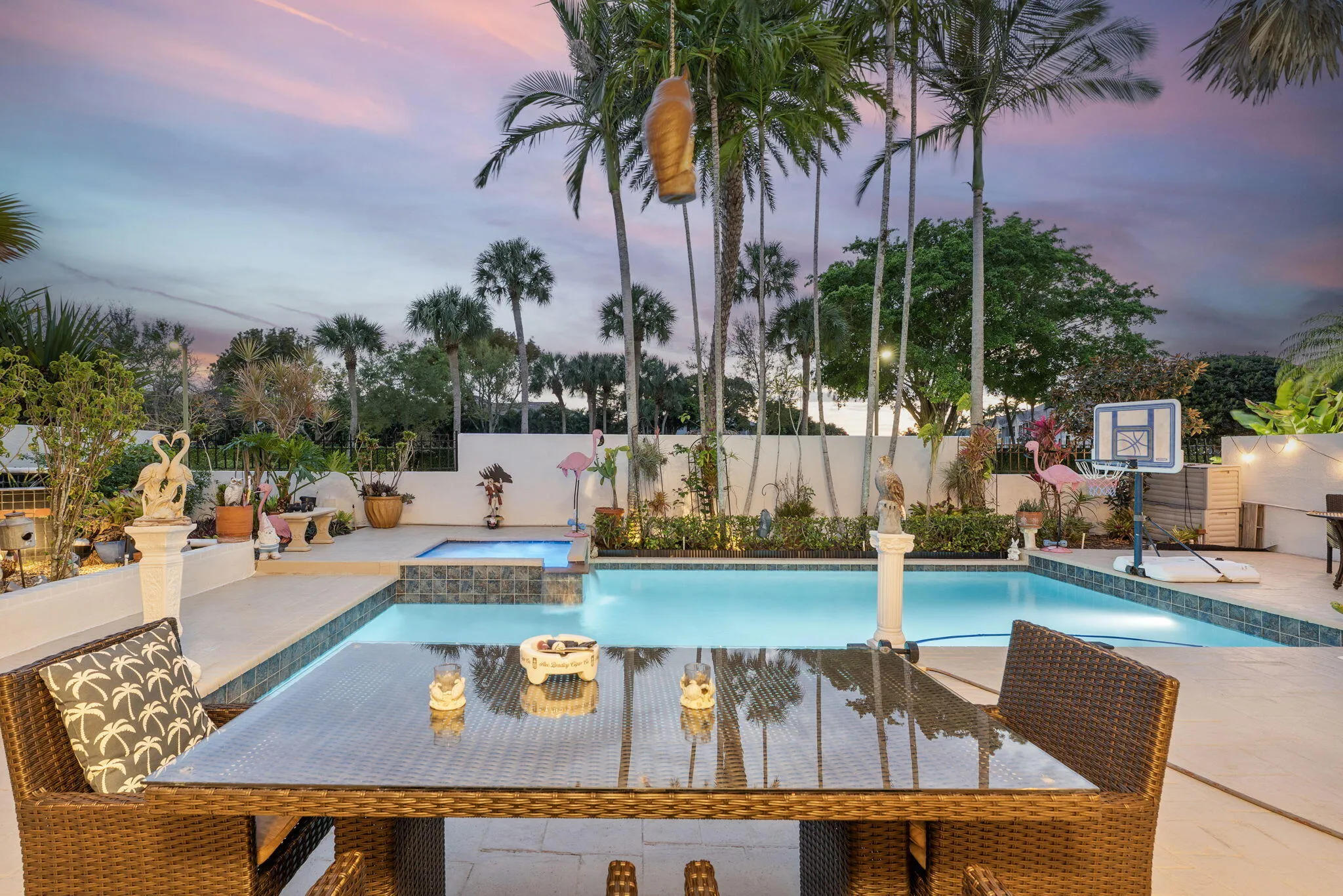 Twilight Pool Area