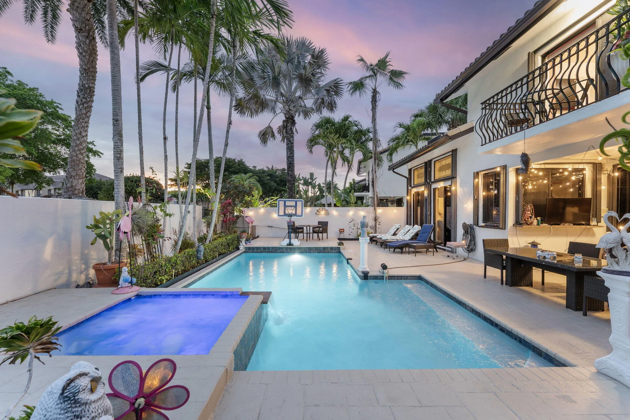 Twilight Pool Area