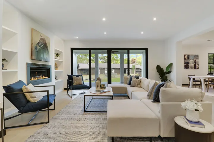 living room looking out to back