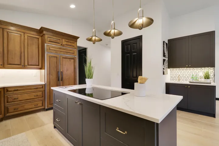 kitchen island and bar station