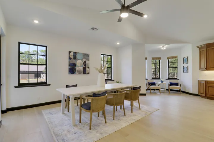 dining and sitting area