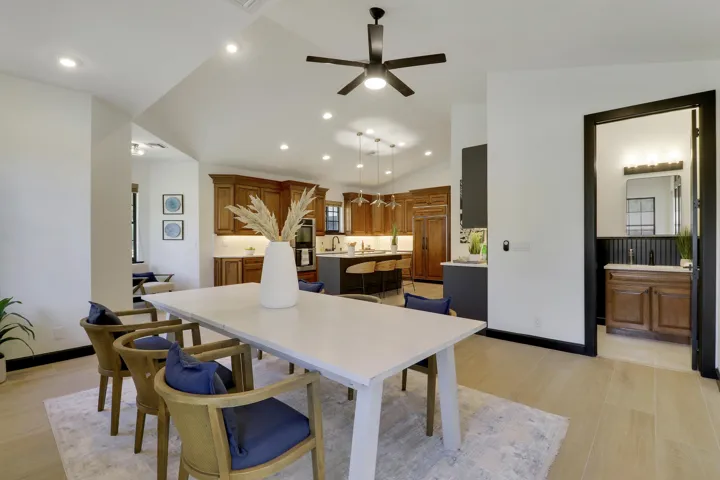 kitchen dining and half bath