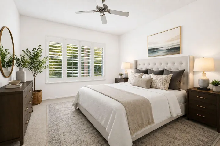 Staged MASTER BEDROOM