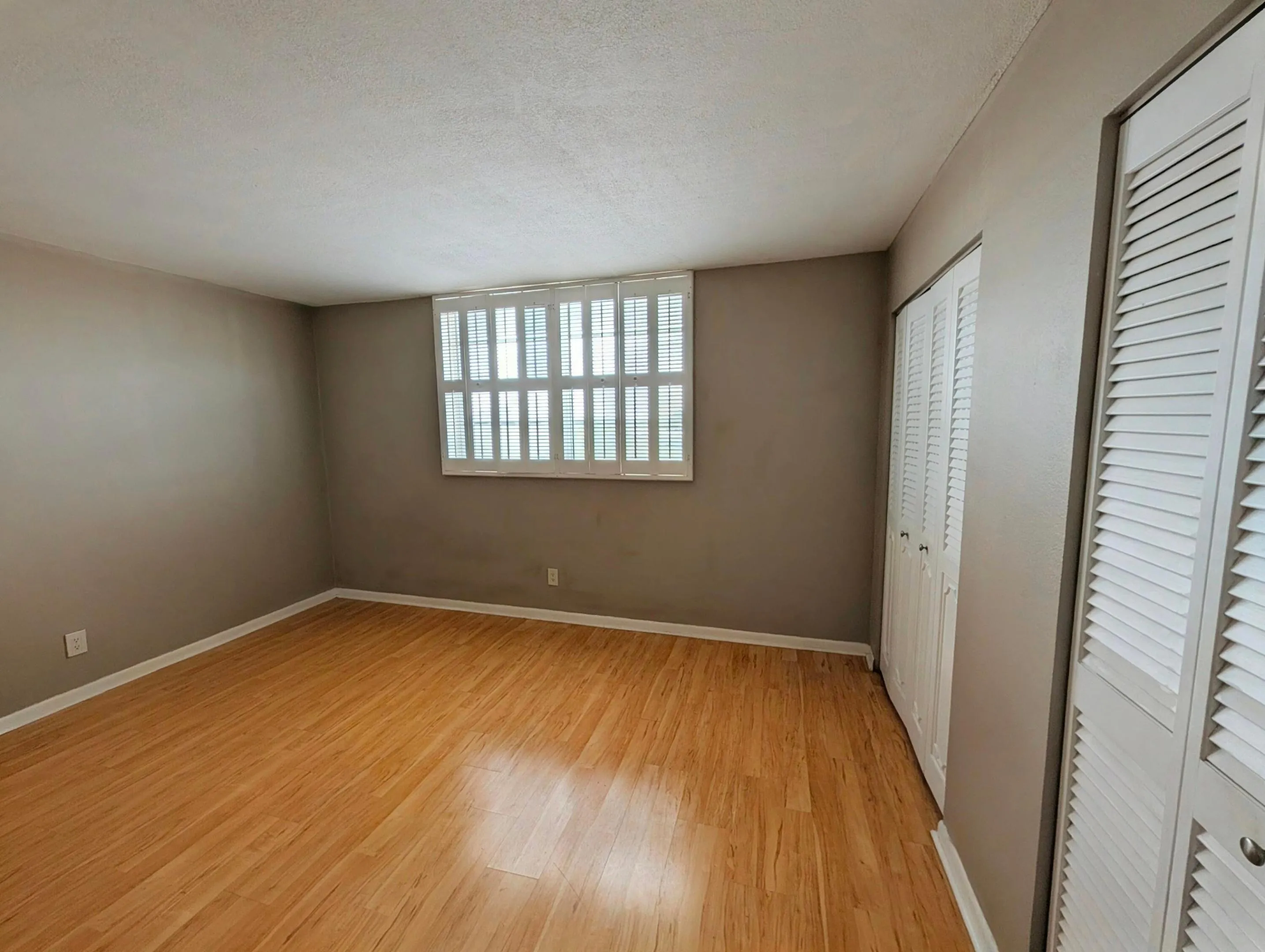 Spacious second bedroom with lots of closet space.